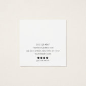 Einfache, Coole, moderne weiße Stuhlkopfhörerkarte (Rückseite)