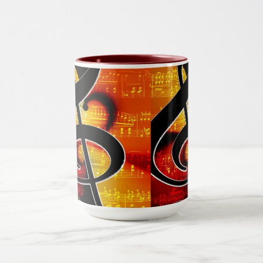Einfache Coole Noten Tasse (Zentrum)