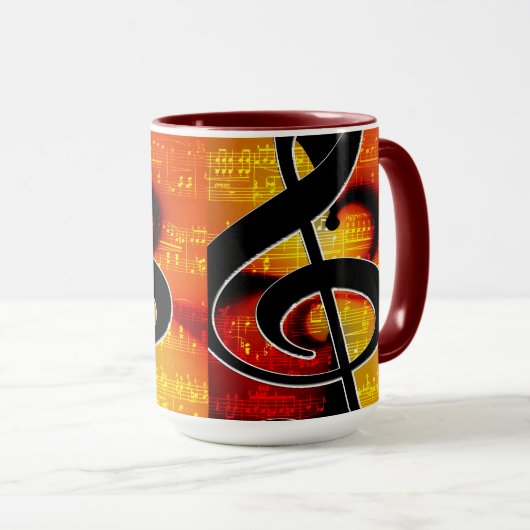 Einfache Coole Noten Tasse (VorderseiteRechts)