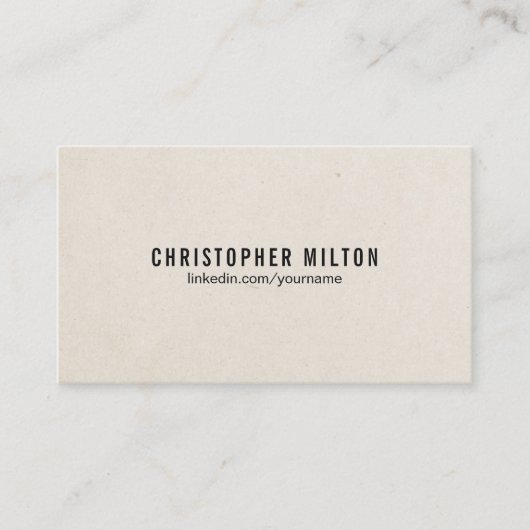 Einfache Coole Papiertexturberatung Visitenkarte (Vorderseite)