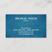 Einfache Coole Retro-Vintage Barber-Monogramm-Sche Visitenkarte (Rückseite)