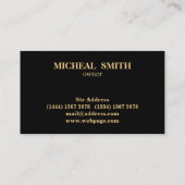 Einfache Coole Retro-Vintage Barber-Monogramm-Sche Visitenkarte (Rückseite)