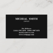 Einfache Coole Retro-Vintage Barber-Monogramm-Sche Visitenkarte (Rückseite)