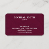 Einfache Coole Retro-Vintage Barber-Monogramm-Sche Visitenkarte (Rückseite)