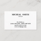 Einfache Coole Retro-Vintage Barber-Monogramm-Sche Visitenkarte (Rückseite)