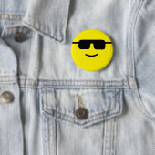 Einfache coole Schatten-gelbes Gesicht Button (Beispiel)