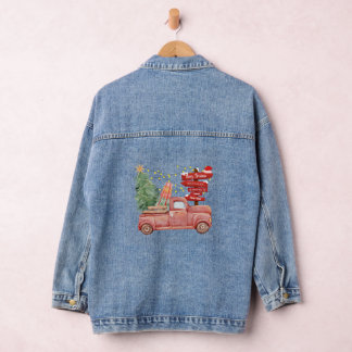 Einfache coole stylische Jeansjacke für Weihnachte