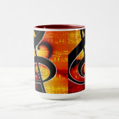 Einfache Coole Stylische Noten Tasse (Zentrum)