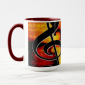 Einfache Coole Stylische Noten Tasse (Links)