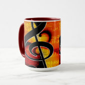 Einfache Coole Stylische Noten Tasse (Vorderseite Links)