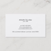 Einfache coole Tafel-rustikales einzigartiges Visitenkarte (Rückseite)