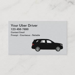 Einfache coole Uber-Fahrer-SUV-Geschäftskarten Visitenkarte