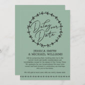 Einfache Coronavirus Change Date Wedding Card Einladung (Vorne/Hinten)