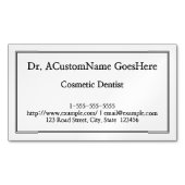 Einfache cosmetische Zahnarztkarte Magnetische Visitenkarte (Vorderseite)