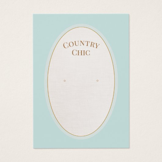 Einfache Country Earring-Display-Karte (Vorderseite)