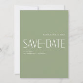 Einfache Coupé Modernes Monogramm Save the Date (Vorderseite)