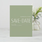 Einfache Coupé Modernes Monogramm Save the Date (Stehend Vorderseite)