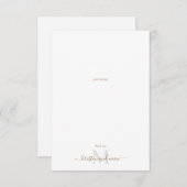 Einfache Couple Monogram Wedding Dankeschön Karte (Vorne/Hinten)