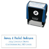 Einfache Couple Personalize Rücksendeadresse Newly Permastempel (Beispiel)