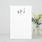 Einfache Couple-Script-Initialen für Hochzeitsstif (Stehend Vorderseite)