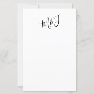 Einfache Couple-Script-Initialen für Hochzeitsstif