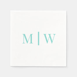 Einfache Couple Wedding 2 Initial Mon VS DIY Color Serviette