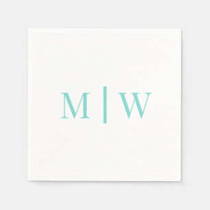 Einfache Couple Wedding 2 Initial Mon VS DIY Color Serviette