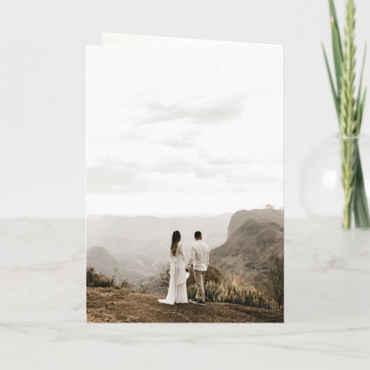 Einfache Cream Elegante Hochzeit Einladung (Rückseite)