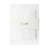 Einfache Cream Monogram Elegante Hochzeit Einladungsbanderole (Vorderseite Beispiel)