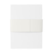 Einfache Cream Monogram Elegante Hochzeit Einladungsbanderole (Rückseitenbeispiel)