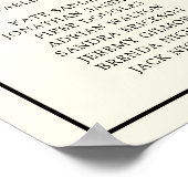 Einfache Cream Monogram Elegante Hochzeit Poster (Ecke)