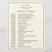 Einfache Cream Monogram Elegante Hochzeitzeitschri (Vorderseite)