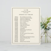 Einfache Cream Monogram Elegante Hochzeitzeitschri (Stehend Vorderseite)