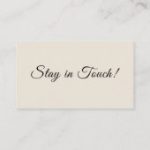 Einfache Creme, die wir übertragen haben Änderung  Begleitkarte (Rückseite)