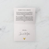 Einfache Creme Goldene Herzhochzeit Danke Karte (Innenseite)