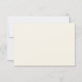 Einfache Creme-Hochzeits-QR-Code-Website RSVP Karte (Rückseite)