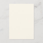 Einfache Creme Moderne Hochzeit Begleitkarte (Rückseite)