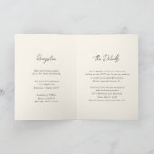 Einfache Creme Moderne Hochzeit Einladung (Innenseite)