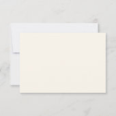 Einfache Creme Moderne Hochzeit RSVP Karte (Rückseite)
