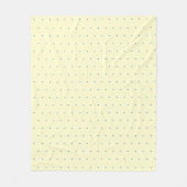 Einfache Creme und helles blaues Polka Dot Muster Fleecedecke (Vorderseite)