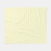 Einfache Creme und helles blaues Polka Dot Muster Fleecedecke (Vorderseite (Horizontal))