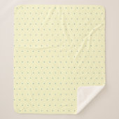 Einfache Creme und helles blaues Polka Dot Muster Sherpadecke (Vorderseite)