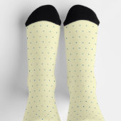 Einfache Creme und helles blaues Polka Dot Muster Socken (Oben)