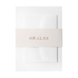 Einfache Creme und Terracotta Einladungsbanderole