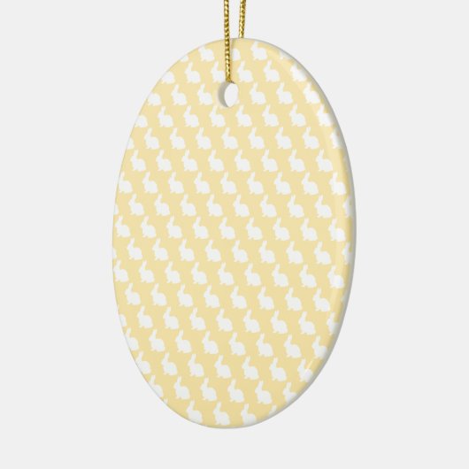 Einfache Creme und Weißer Ostersonne Keramik Ornament (Links)