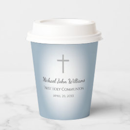Einfache Cross Blue Boys Erste Kommunionsfeier Pappbecher