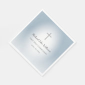 Einfache Cross Blue Boys Erste Kommunionsfeier Serviette (Ecke)