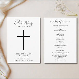 Einfache Cross Celebration of Life Order of Servic Programm