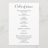 Einfache Cross Celebration of Life Order of Servic Programm (Rückseite)