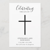 Einfache Cross Celebration of Life Order of Servic Programm (Vorderseite)